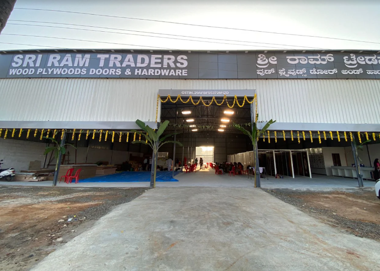 Plywood products at Devanhalli hardware store